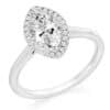 Marquise Cut Halo 1ct Diamond Engagement Ring