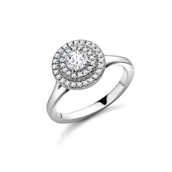 Round Brilliant Halo 0.33ct Diamond Engagement Ring
