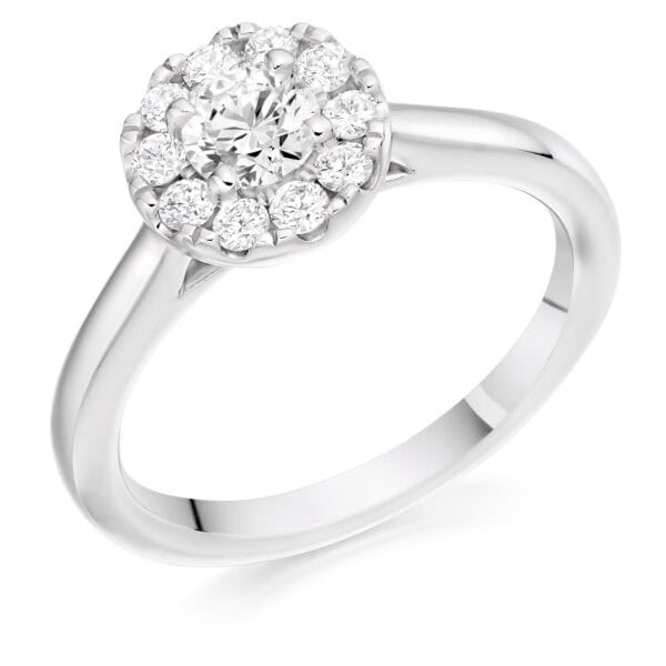 Round Brilliant Halo 0.33ct Diamond Engagement Ring