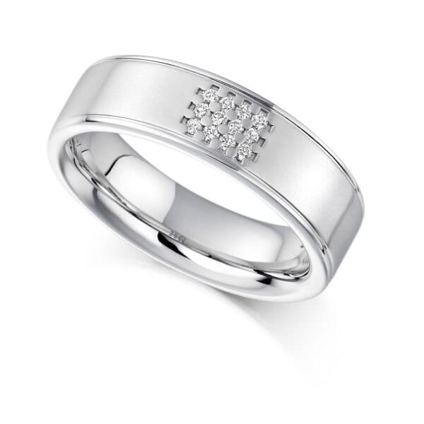 Baguette Cut Diamond  Channel Set Half Eternity Ring with 40% Coverage