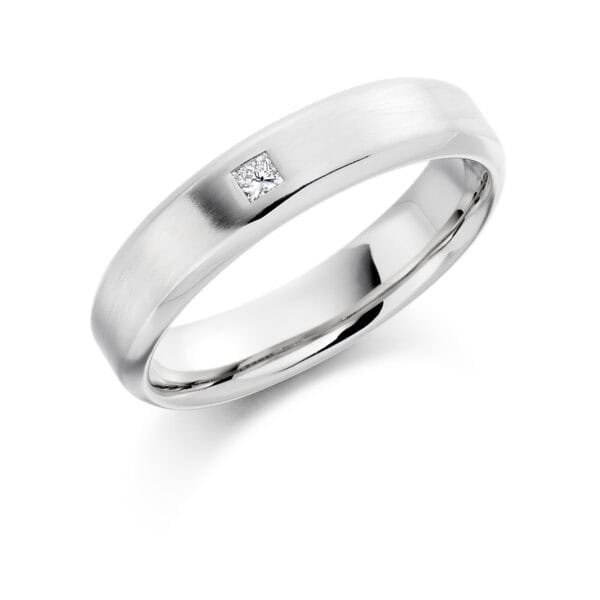 Baguette Cut Diamond  Channel Set Half Eternity Ring with 50% Coverage
