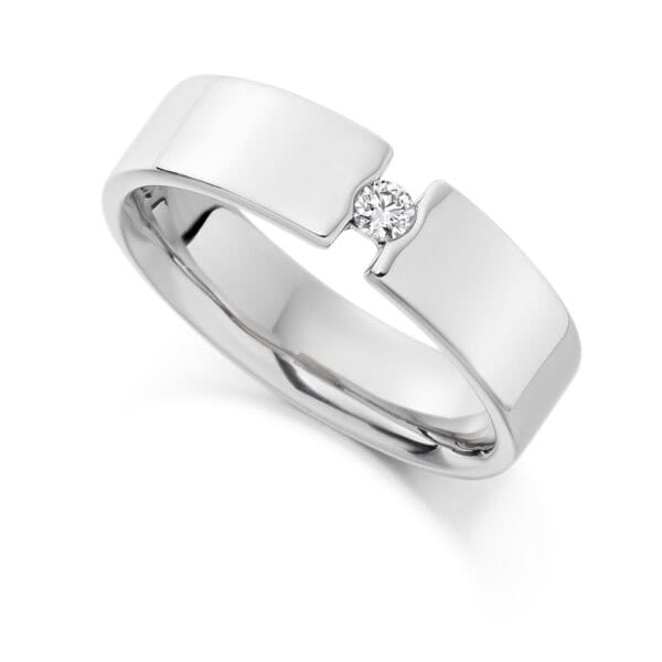 Baguette Cut Diamond  Channel Set Half Eternity Ring with 75% Coverage
