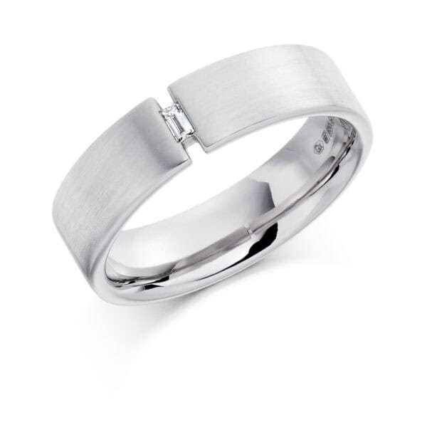 Baguette Cut Diamond  Channel Set Half Eternity Ring with 75% Coverage