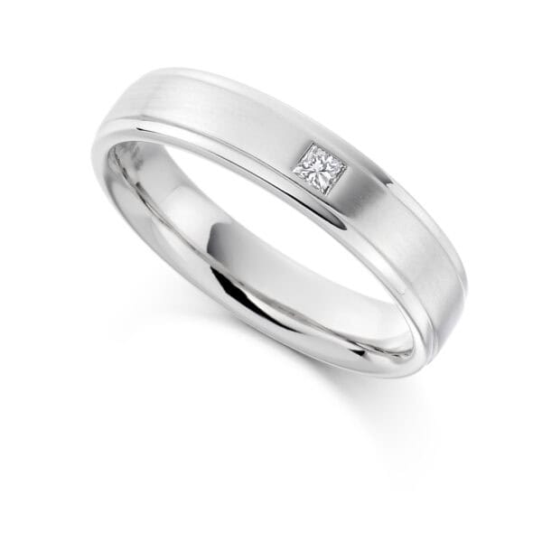 Baguette Cut Diamond  Channel Set Half Eternity Ring with 75% Coverage
