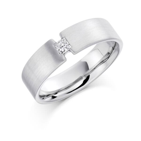 Round Brilliant Diamond  Twist Set Half Eternity Ring with 60% Coverage