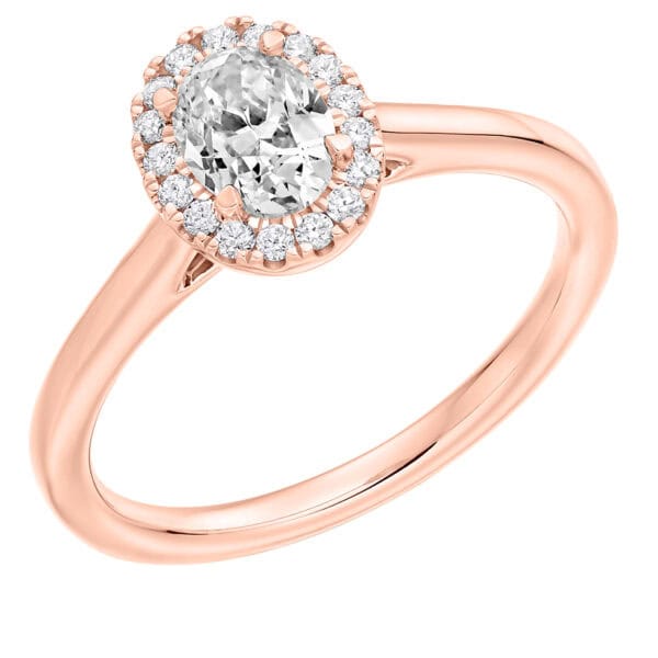 Oval Cut Halo 0.25ct Diamond Engagement Ring - Image 3