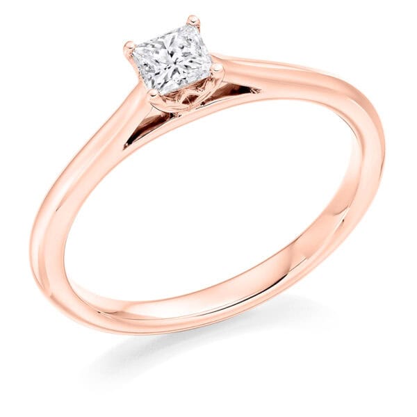 Princess Cut Solitaire 0.25ct Diamond Engagement Ring - Image 3