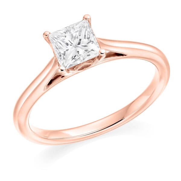 Princess Cut Solitaire 0.75ct Diamond Engagement Ring - Image 3
