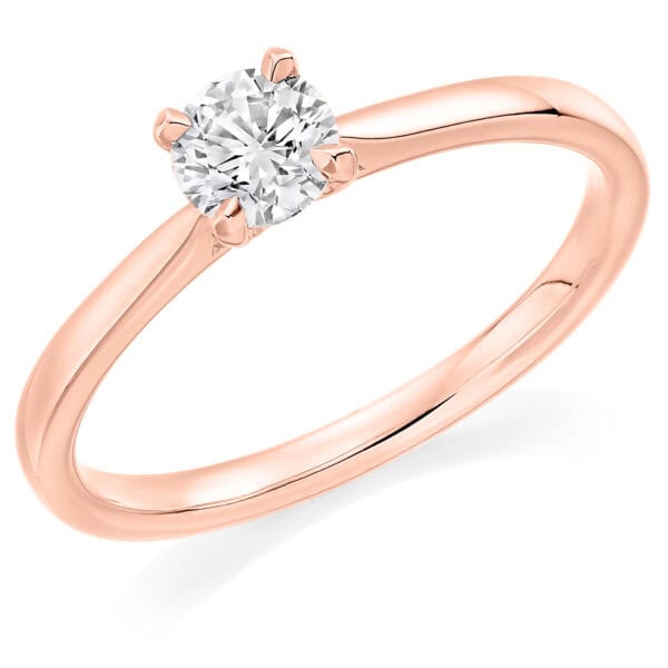 Round Brilliant Solitaire 0.4ct Diamond Engagement Ring - Image 3