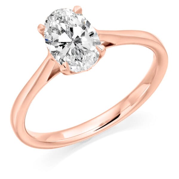 Oval Cut Solitaire 1.25ct Diamond Engagement Ring - Image 3
