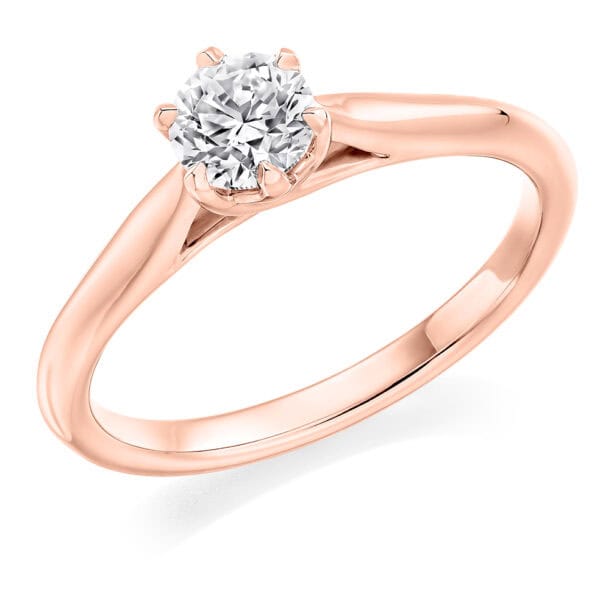Round Brilliant Solitaire 0.5ct Diamond Engagement Ring - Image 3