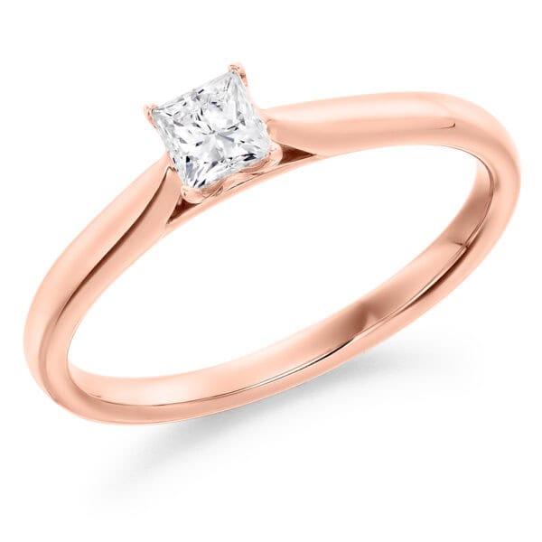 Princess Cut Solitaire 0.25ct Diamond Engagement Ring - Image 3