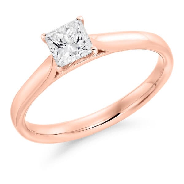 Princess Cut Solitaire 0.5ct Diamond Engagement Ring - Image 3