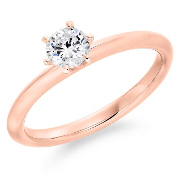 Round Brilliant Solitaire 0.4ct Diamond Engagement Ring - Image 3
