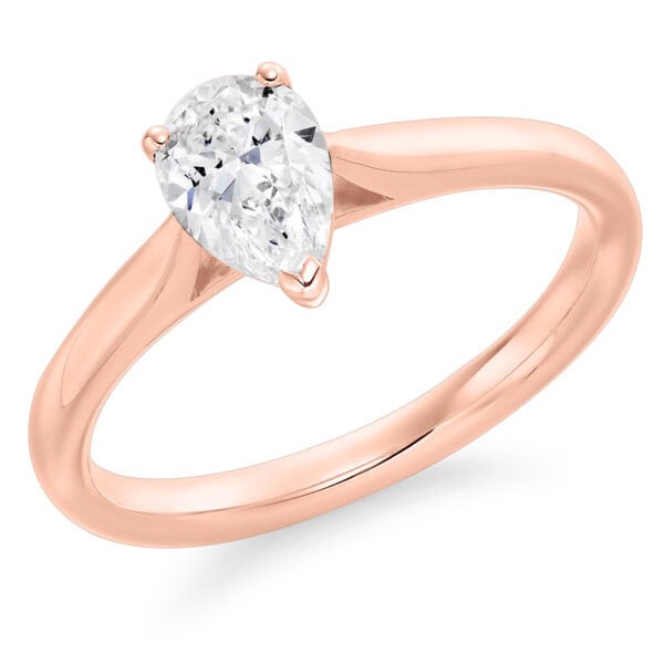 Pear Cut Solitaire 0.75ct Diamond Engagement Ring - Image 3