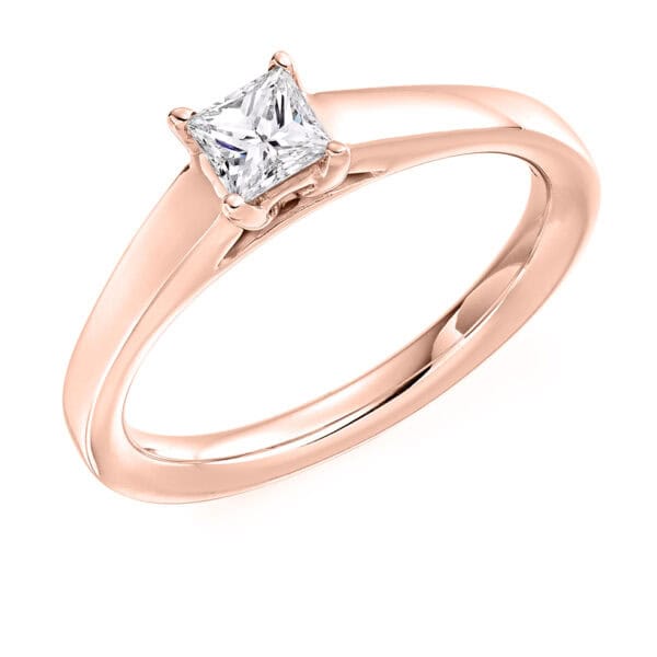 Princess Cut Solitaire 0.33ct Diamond Engagement Ring - Image 3
