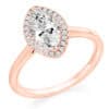 Marquise Cut Halo 1ct Diamond Engagement Ring - Image 3
