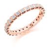 Bar Set, Princess Cut Diamond Eternity Ring with 100% Diamond Coverage, 2.5 mm Width - Image 3