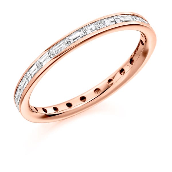 Baguette Cut Diamond Eternity Style Ring, Channel Set with 100% Diamond Coverage, 2.3mm 0.75 Carat Total Diamond Weight - Image 3