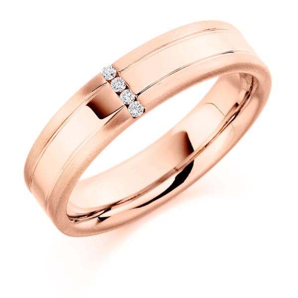 Baguette Cut Diamond  Channel Set Half Eternity Ring with 50% Coverage - Image 3