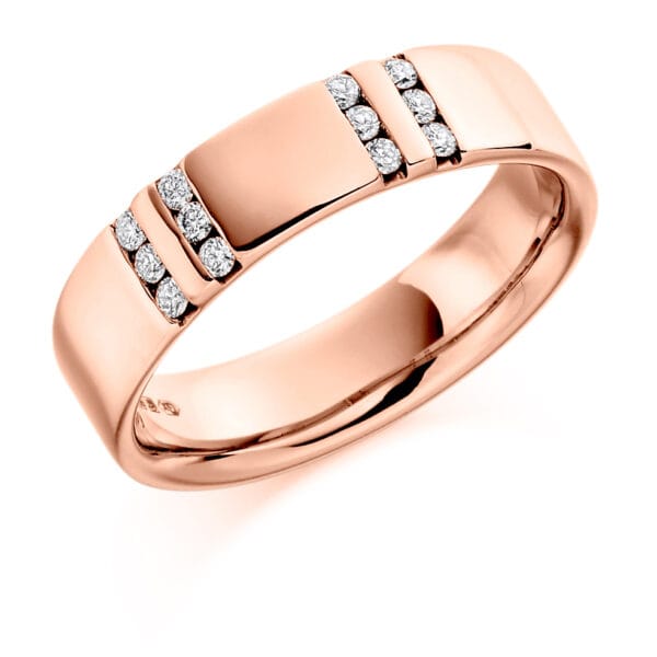 Baguette Cut Diamond  Channel Set Half Eternity Ring with 60% Coverage - Image 3