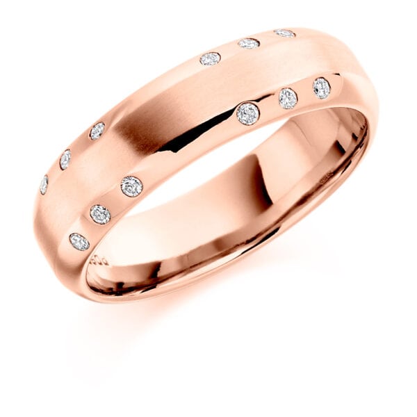 Baguette Cut Diamond  Channel Set Half Eternity Ring with 60% Coverage - Image 3