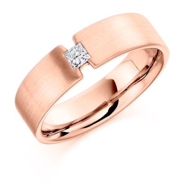 Round Brilliant Diamond  Twist Set Half Eternity Ring with 60% Coverage - Image 3