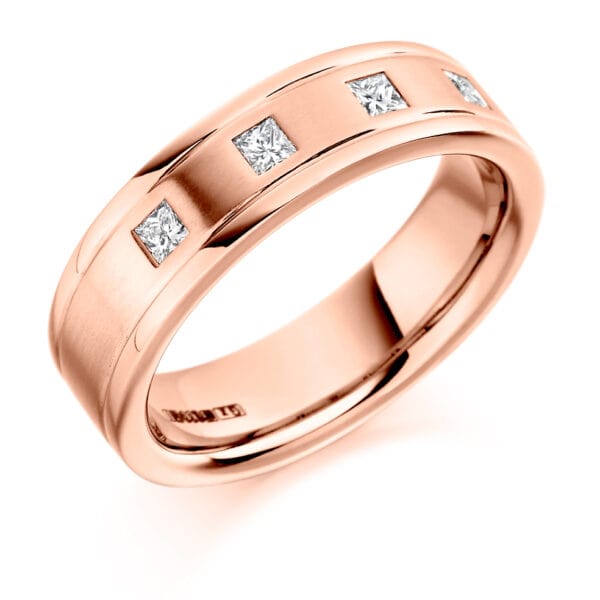 Round Brilliant Diamond  Rope Twist Half Eternity Ring with 30% Coverage - Image 3