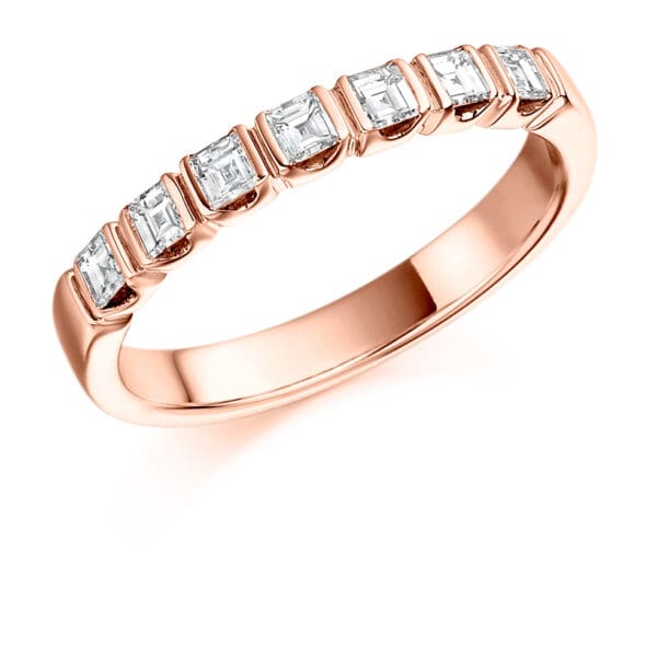 Bar Set, Raphael Cut Diamond Eternity Ring with 33% Diamond Coverage, 2.8 mm Width - Image 3