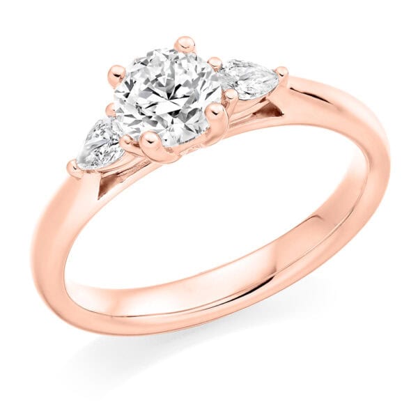 Round Brilliant Trilogy Diamond Engagement Ring - Image 3