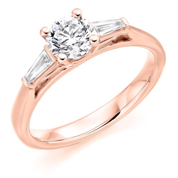 Round Brilliant Trilogy Diamond Engagement Ring - Image 3