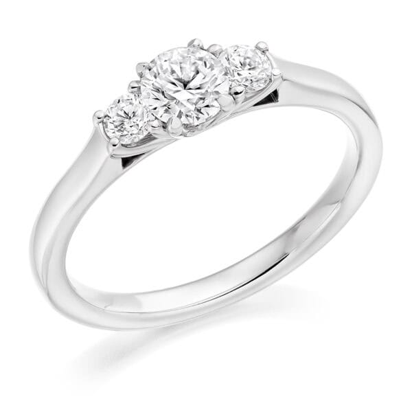 Round Brilliant Trilogy Diamond Engagement Ring