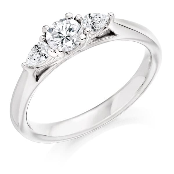 Round Brilliant Trilogy Diamond Engagement Ring