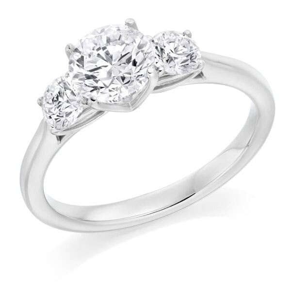 Round Brilliant Trilogy Diamond Engagement Ring