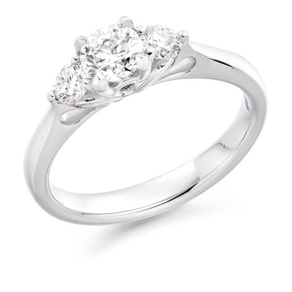 Round Brilliant Trilogy Diamond Engagement Ring