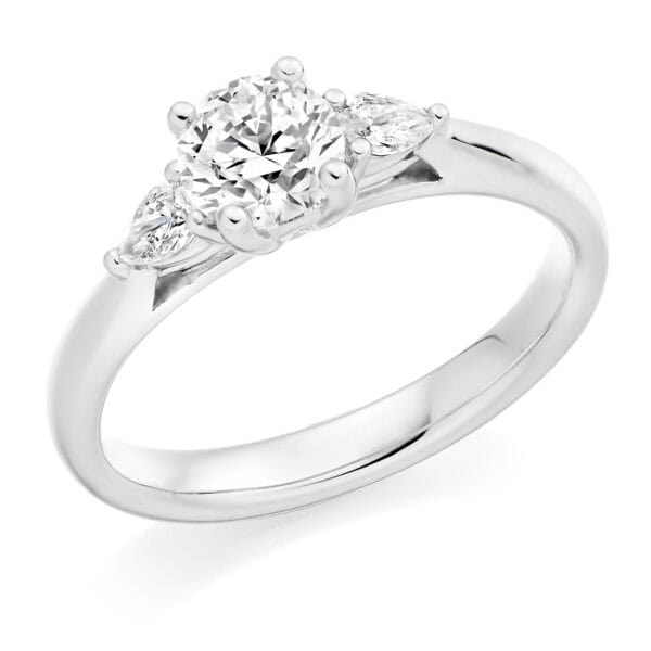Round Brilliant Trilogy Diamond Engagement Ring