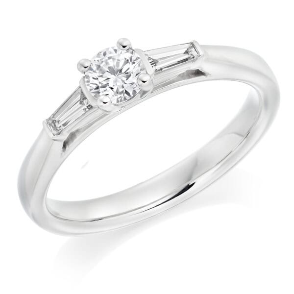 Round Brilliant Trilogy Diamond Engagement Ring