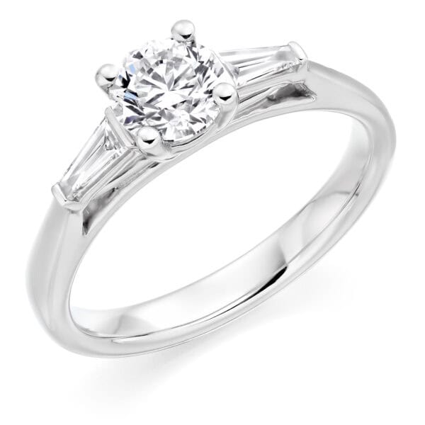 Round Brilliant Trilogy Diamond Engagement Ring