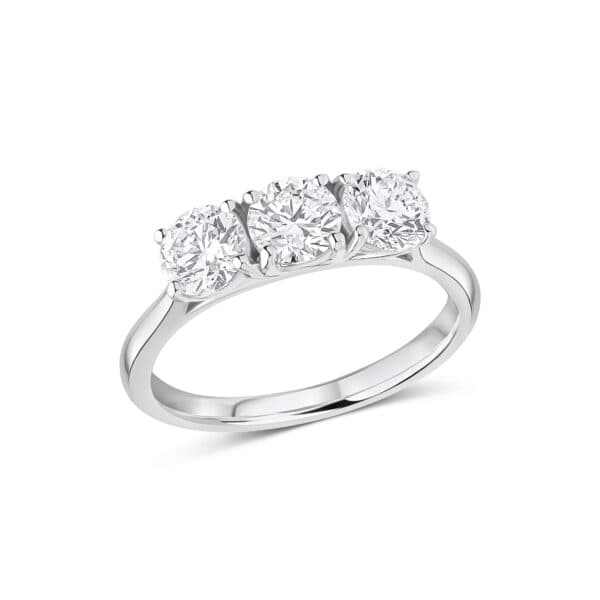 Round Brilliant Trilogy Diamond Engagement Ring