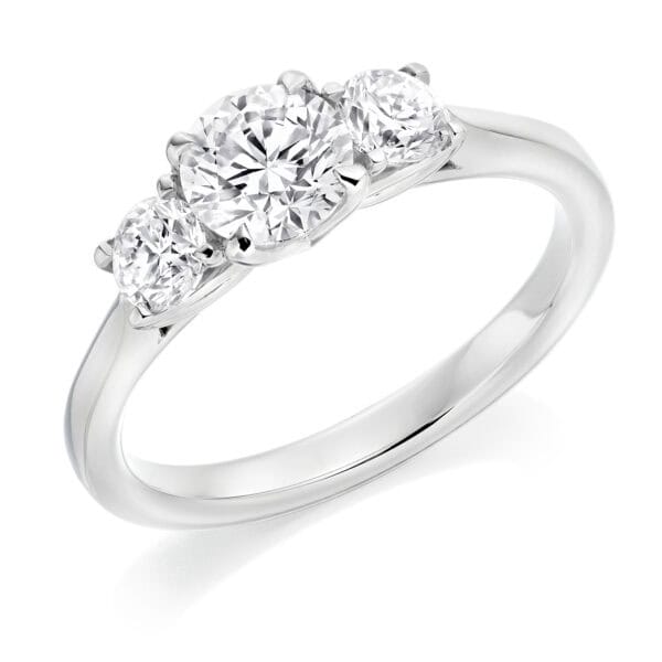 Round Brilliant Trilogy Diamond Engagement Ring