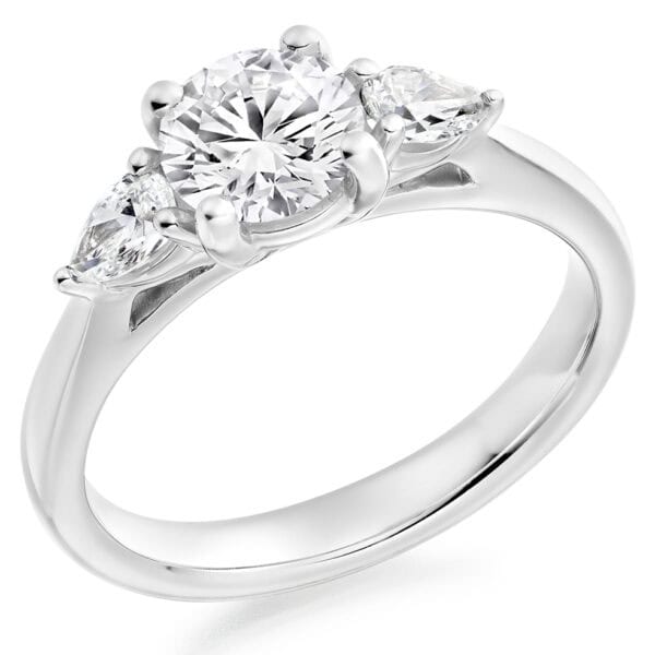 Round Brilliant Trilogy Diamond Engagement Ring