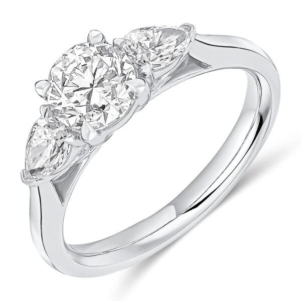 Round Brilliant Trilogy Diamond Engagement Ring