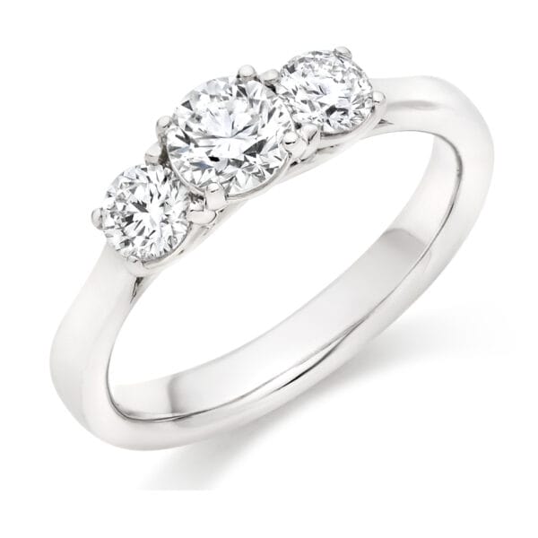 Round Brilliant Trilogy Diamond Engagement Ring