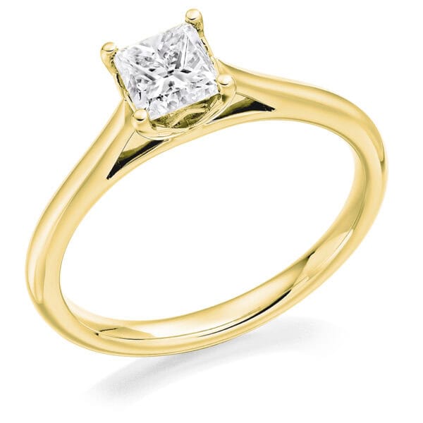 Princess Cut Solitaire 0.6ct Diamond Engagement Ring - Image 2