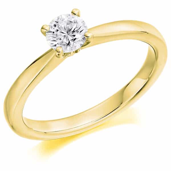 Round Brilliant Solitaire 0.4ct Diamond Engagement Ring - Image 2
