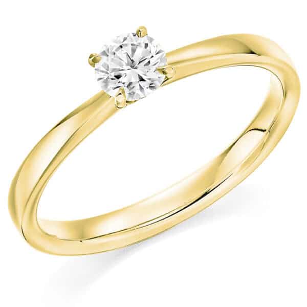 Round Brilliant Solitaire 0.5ct Diamond Engagement Ring - Image 2