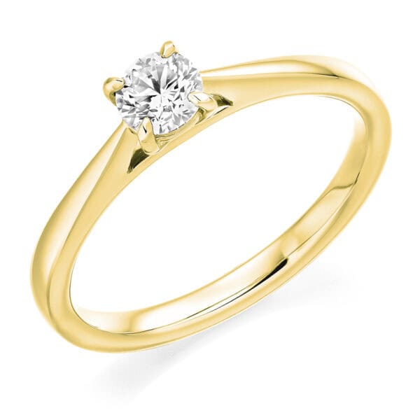 Round Brilliant Solitaire 0.33ct Diamond Engagement Ring - Image 2