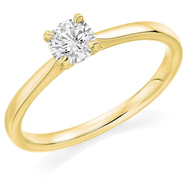 Round Brilliant Solitaire 0.4ct Diamond Engagement Ring - Image 2