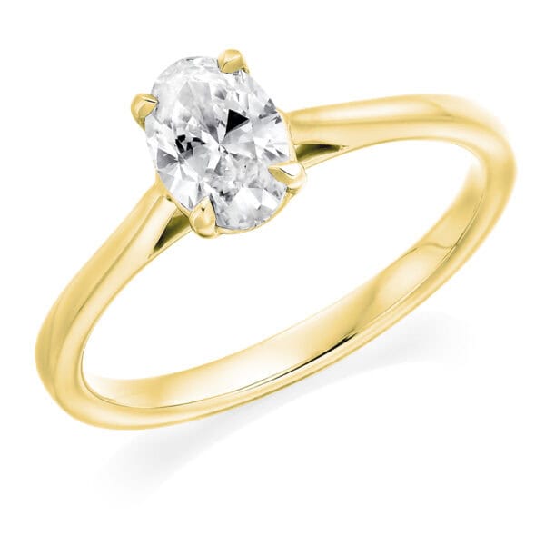 Oval Cut Solitaire 0.75ct Diamond Engagement Ring - Image 2