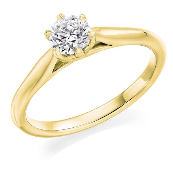 Round Brilliant Solitaire 0.5ct Diamond Engagement Ring - Image 2